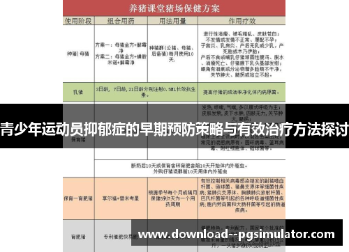 青少年运动员抑郁症的早期预防策略与有效治疗方法探讨
