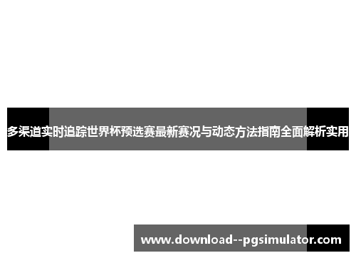 多渠道实时追踪世界杯预选赛最新赛况与动态方法指南全面解析实用