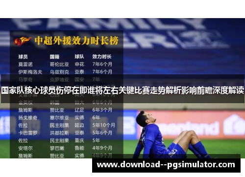 国家队核心球员伤停在即谁将左右关键比赛走势解析影响前瞻深度解读